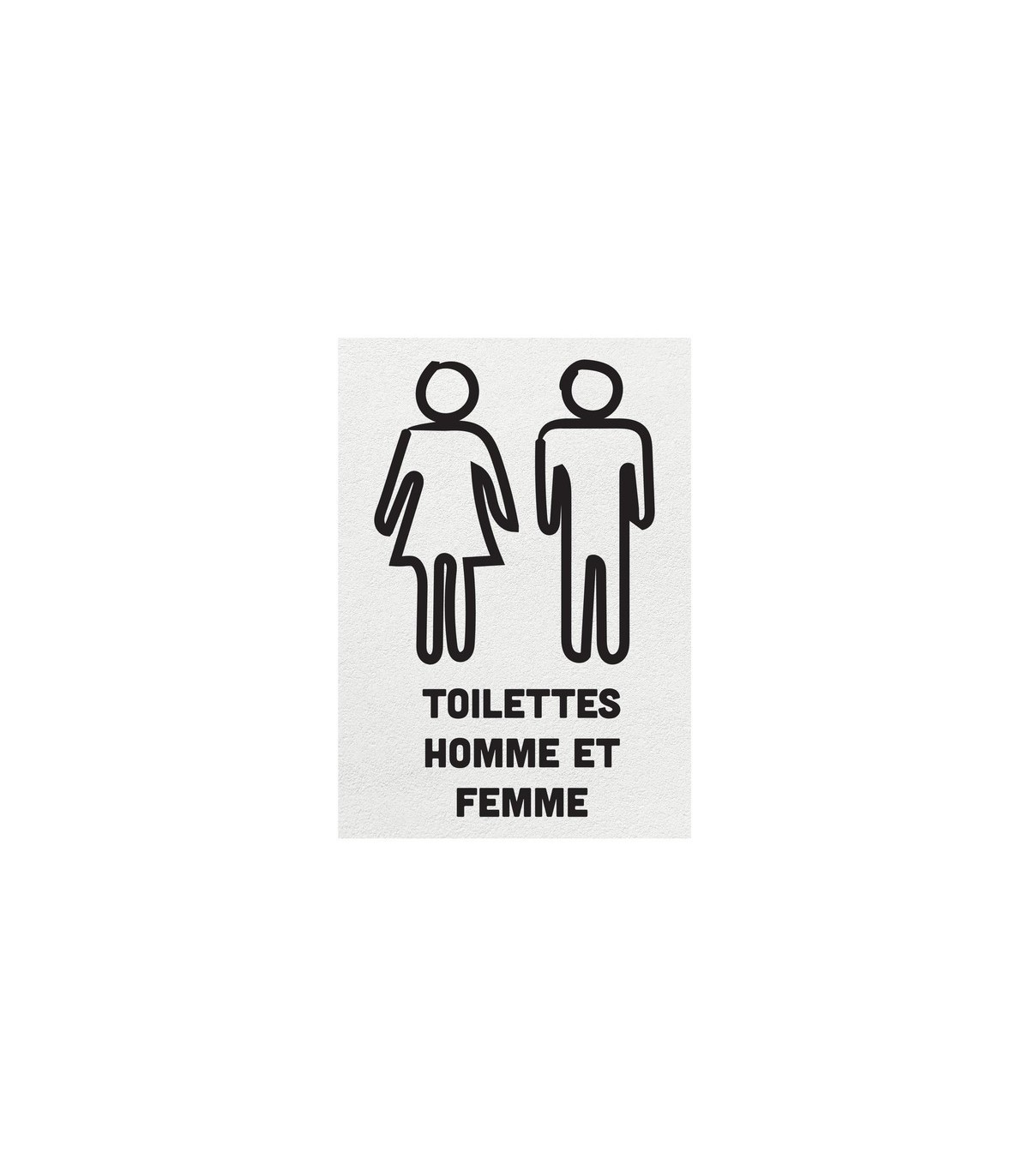 Sticker autocollant TOILETTES HOMME ET FEMME format A5 Résultats page pour