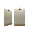 Porte menu de table en bois brut dimensions 21x3,6x3,6 cm avec porte document A4 - Lot de 2