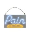 Enseigne lumineuse LED intérieur "Pain" en plexi avec batterie 9 800 mAh - Fabrication française