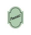 Adhésif repositionnable "Poussez" format A6 (fond vert)